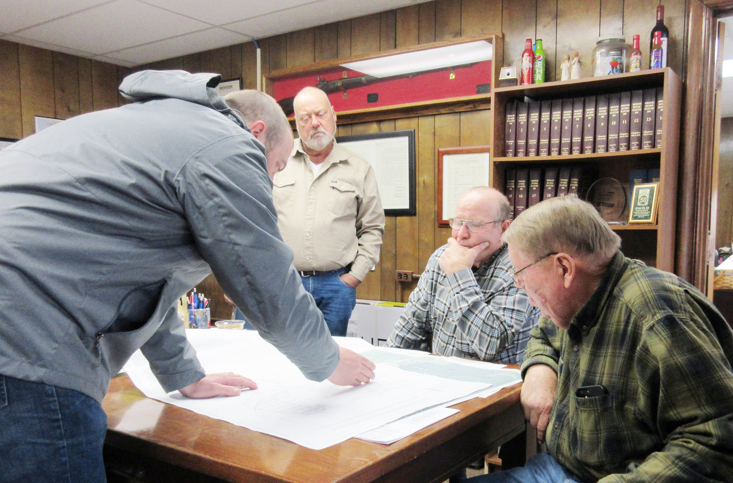 Attorney Steven Patterson of Salem, was at the Maries County Commission meeting for the second time last week. He brought a better map of the Vichy/Vichy Heights Subdivision. The commissioners are still considering vacating parts of the plat map he is requesting for his clients.